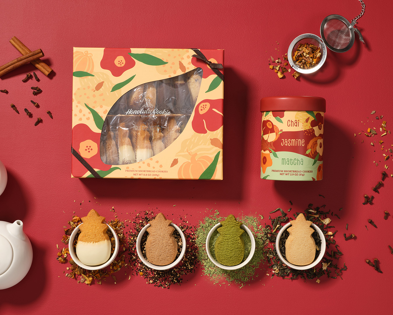 お茶のフレーバーが選べる秋のホノルル・クッキー・カンパニー