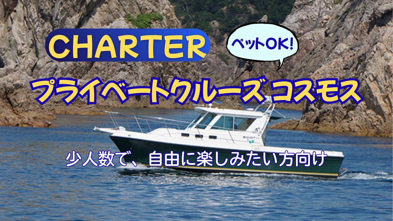 【貸切 | ペット乗船可】プライベートクルーズ船「コスモス」5名定員 