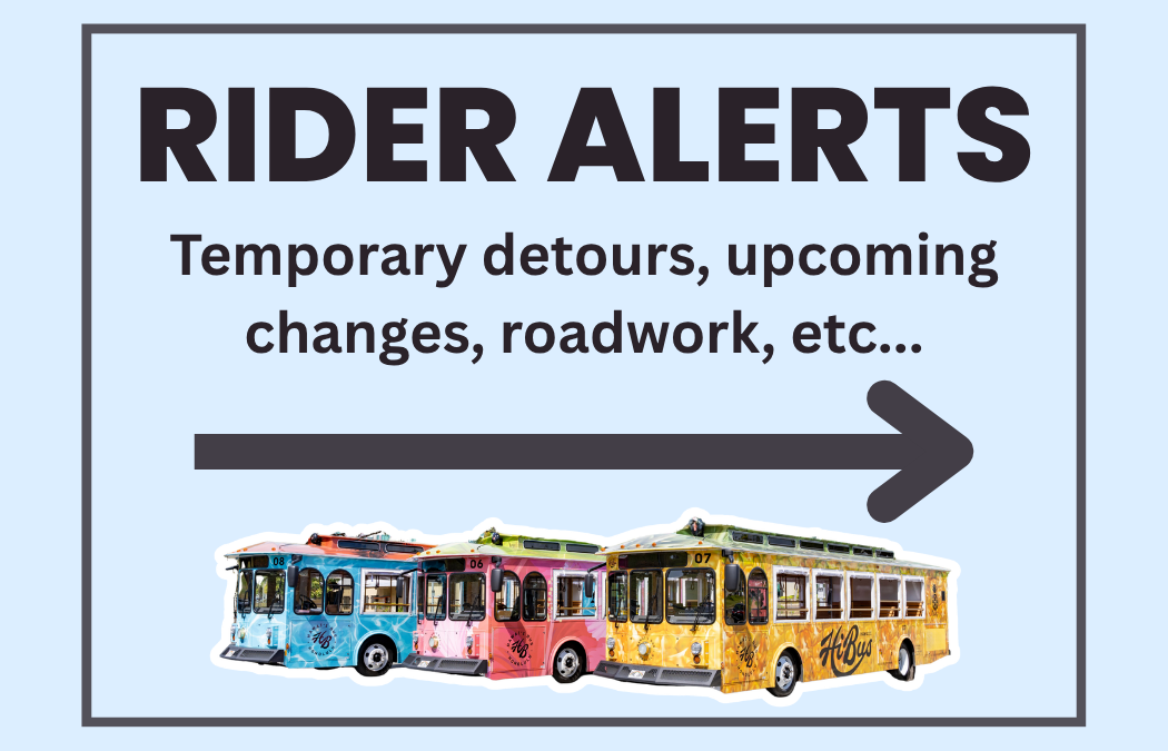 Rider Alerts - Temporary Route Changes