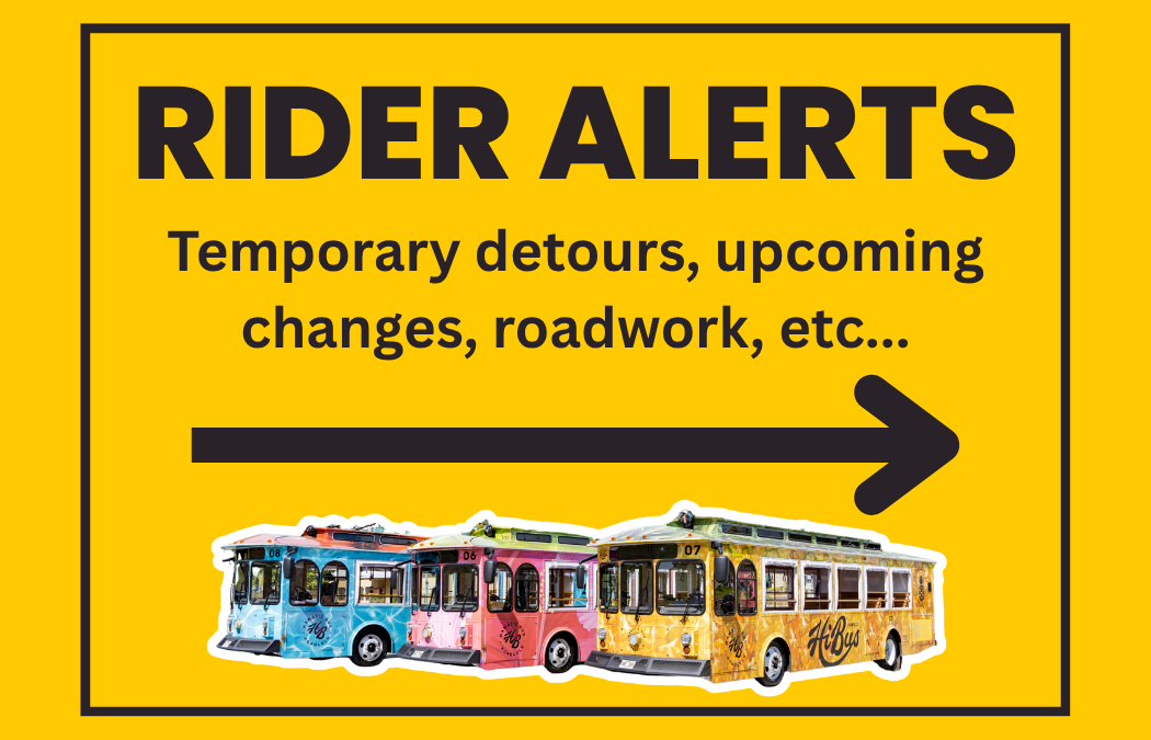 Rider Alerts - Temporary Route Changes