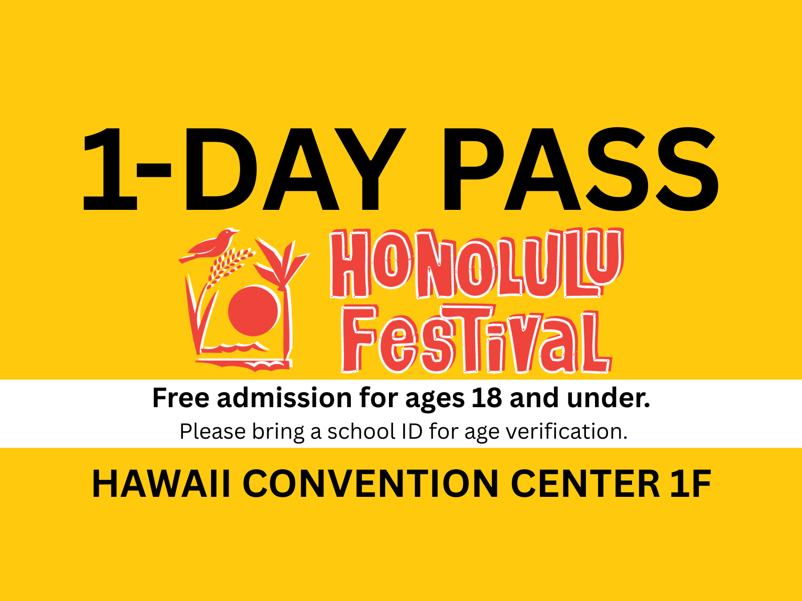 Admission 1 Day Pass (Non-Refundable)