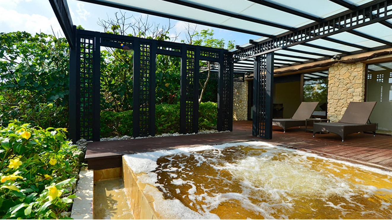 Shigira Golden Hot Spring – Ocean Private Room (Half Day) Includes a Private Open-Air Bath